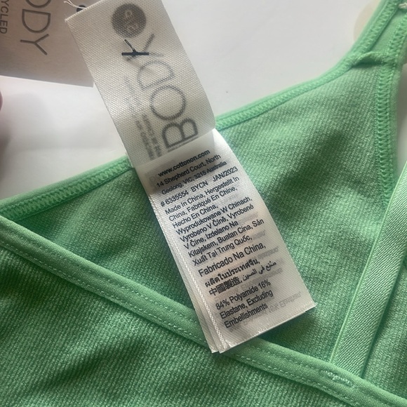 Cotton On Body Seamless Longline Ribbed Bralette Fern Green Small - Picture 9 of 10